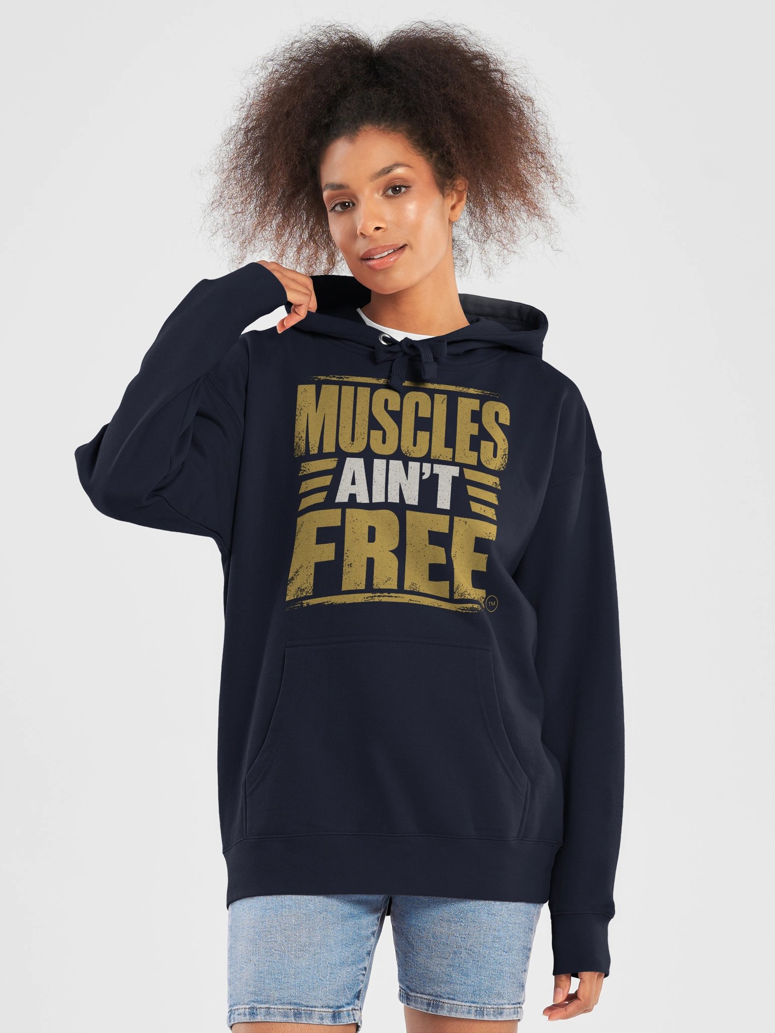 The "Muscles Ain't Free" Heavyweight Heavy-Grit Hoodie product image (5)