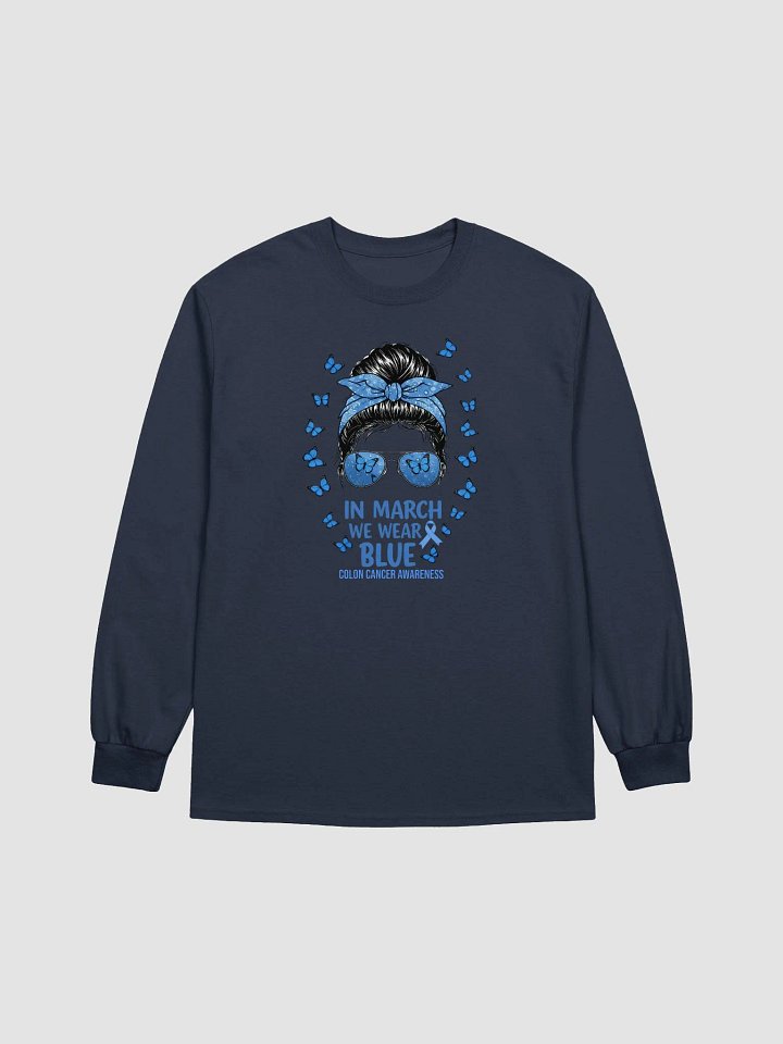March Blue Wipe Out Colon Cancer Awareness Long Sleeve Tee product image (1)