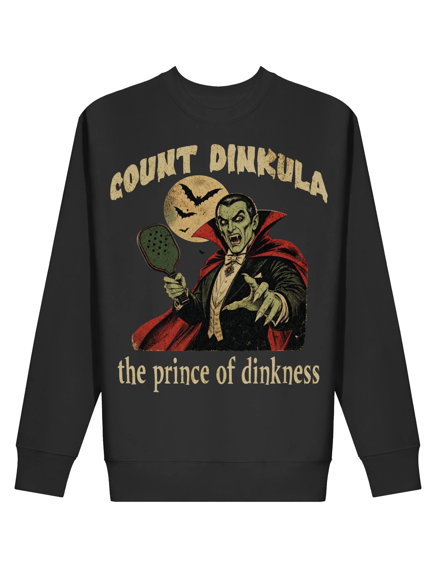 Count Dinkula Halloween Pickleball Sweatshirt | Funny Dracula Crewneck product image (4)