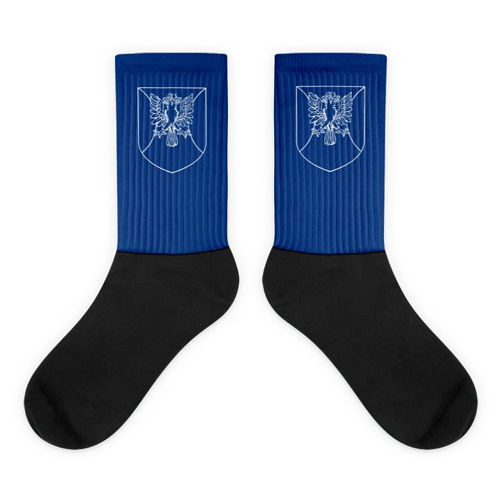 White Colorless Emblem Socks product image (1)