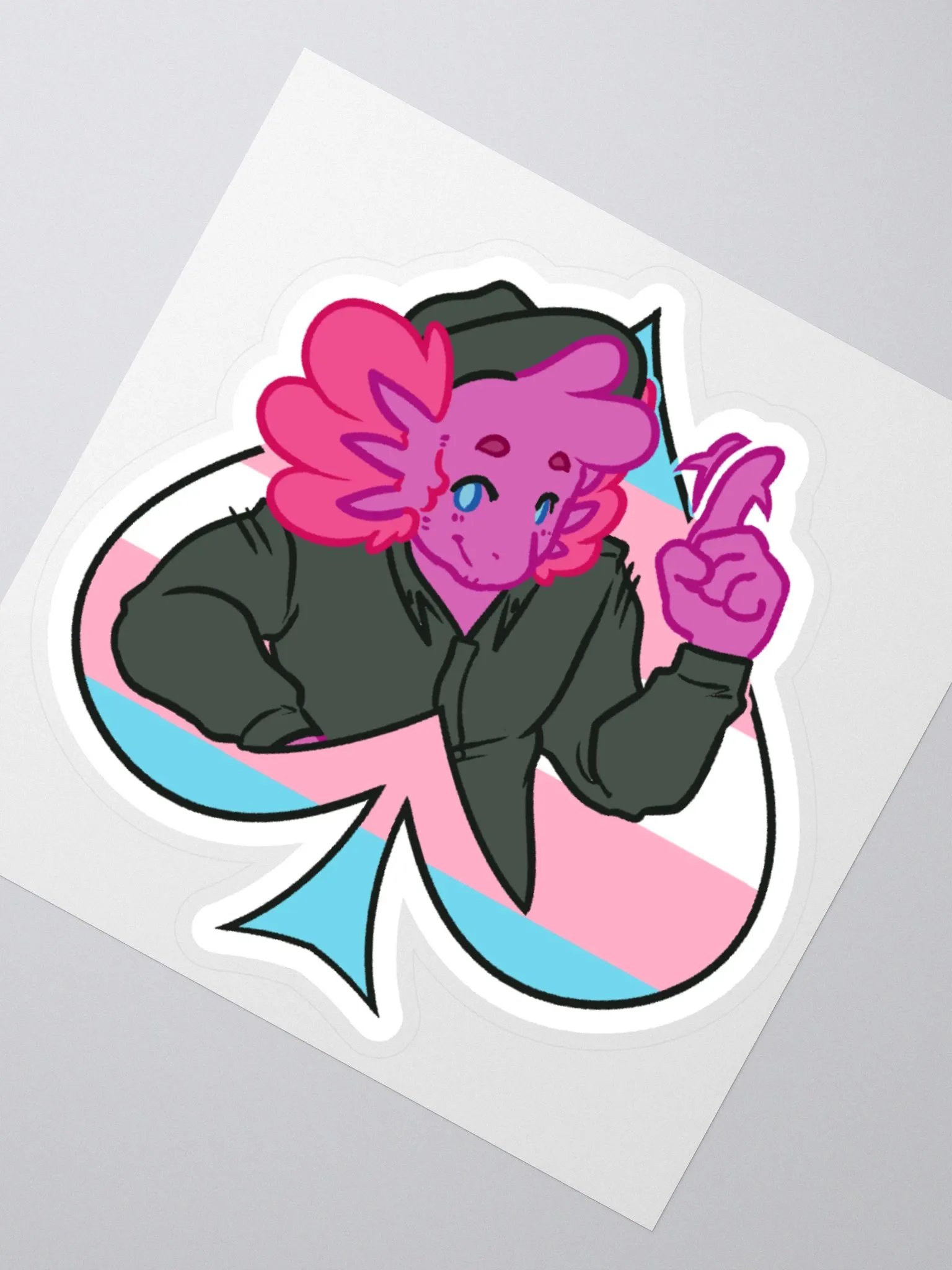 Trans in Spades | Kiss-Cut Sticker product image (2)