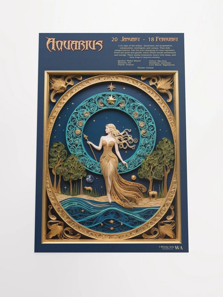 Western Zodiac Poster - AQUARIUS product image (1)
