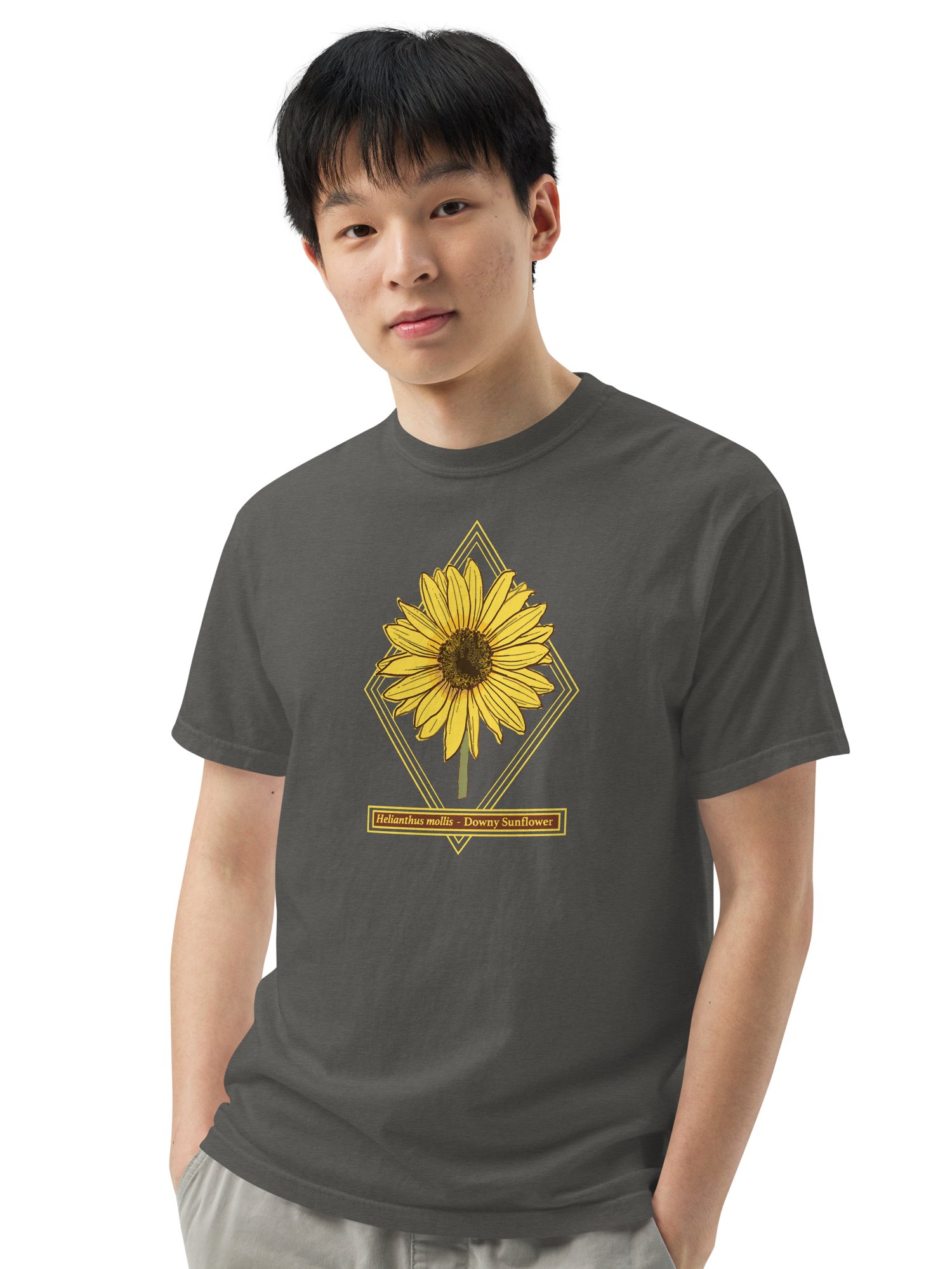 Helianthus Sunflower Unisex Heavyweight 100% Cotton T-Shirt product image (57)