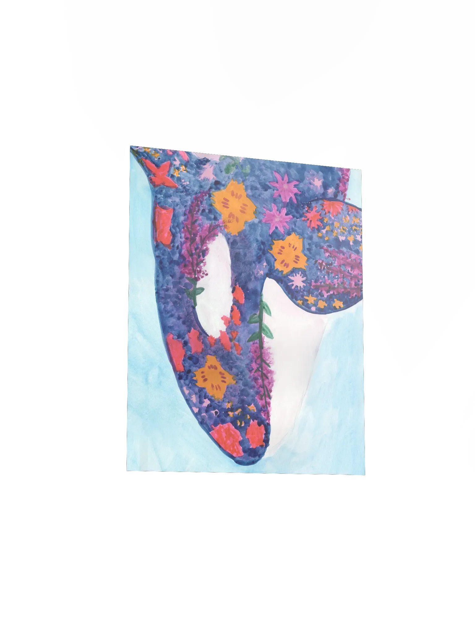 floral orca 05 - watercolour on paper - print product image (4)