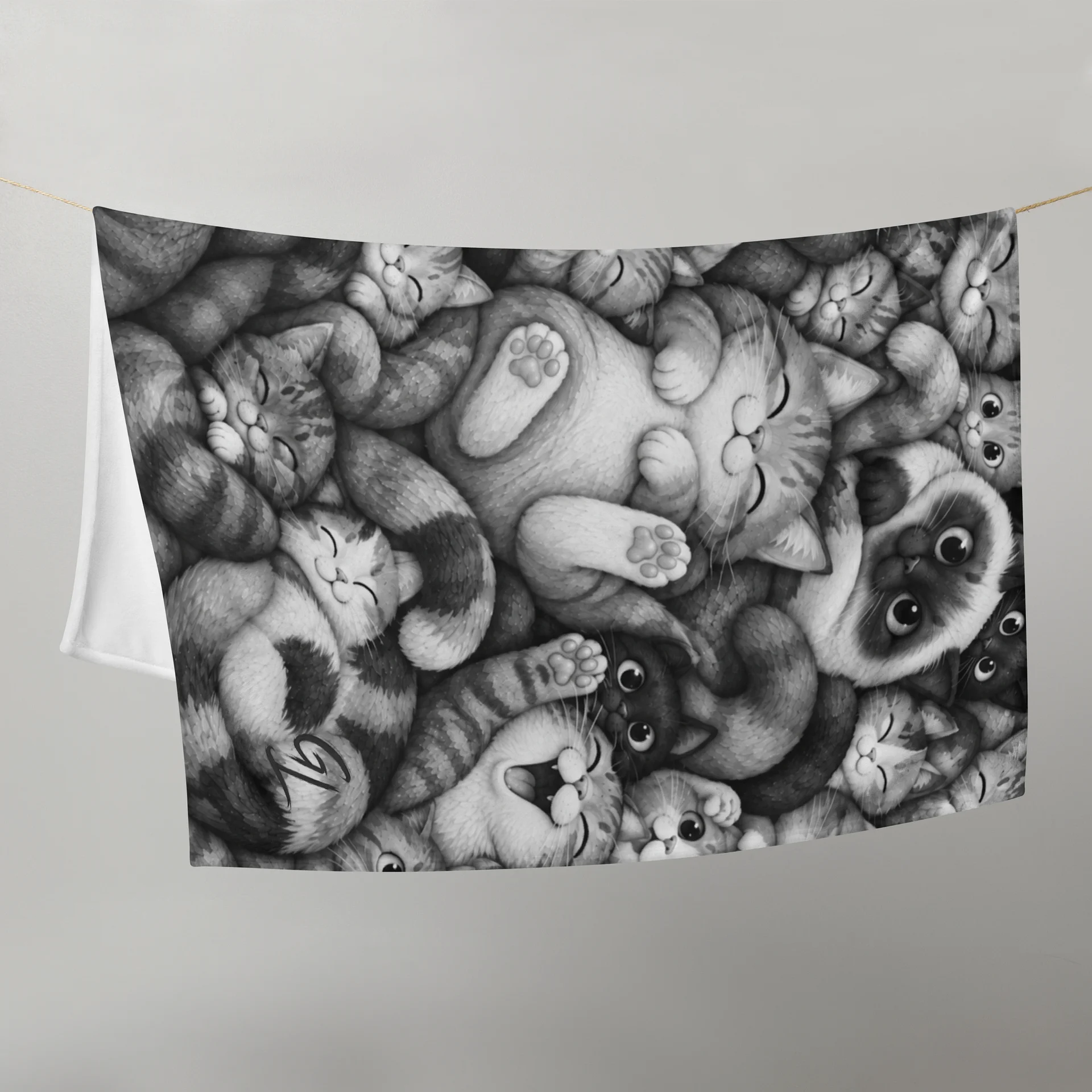 Plaid Faune - Chats en Clair-Obscur product image (6)