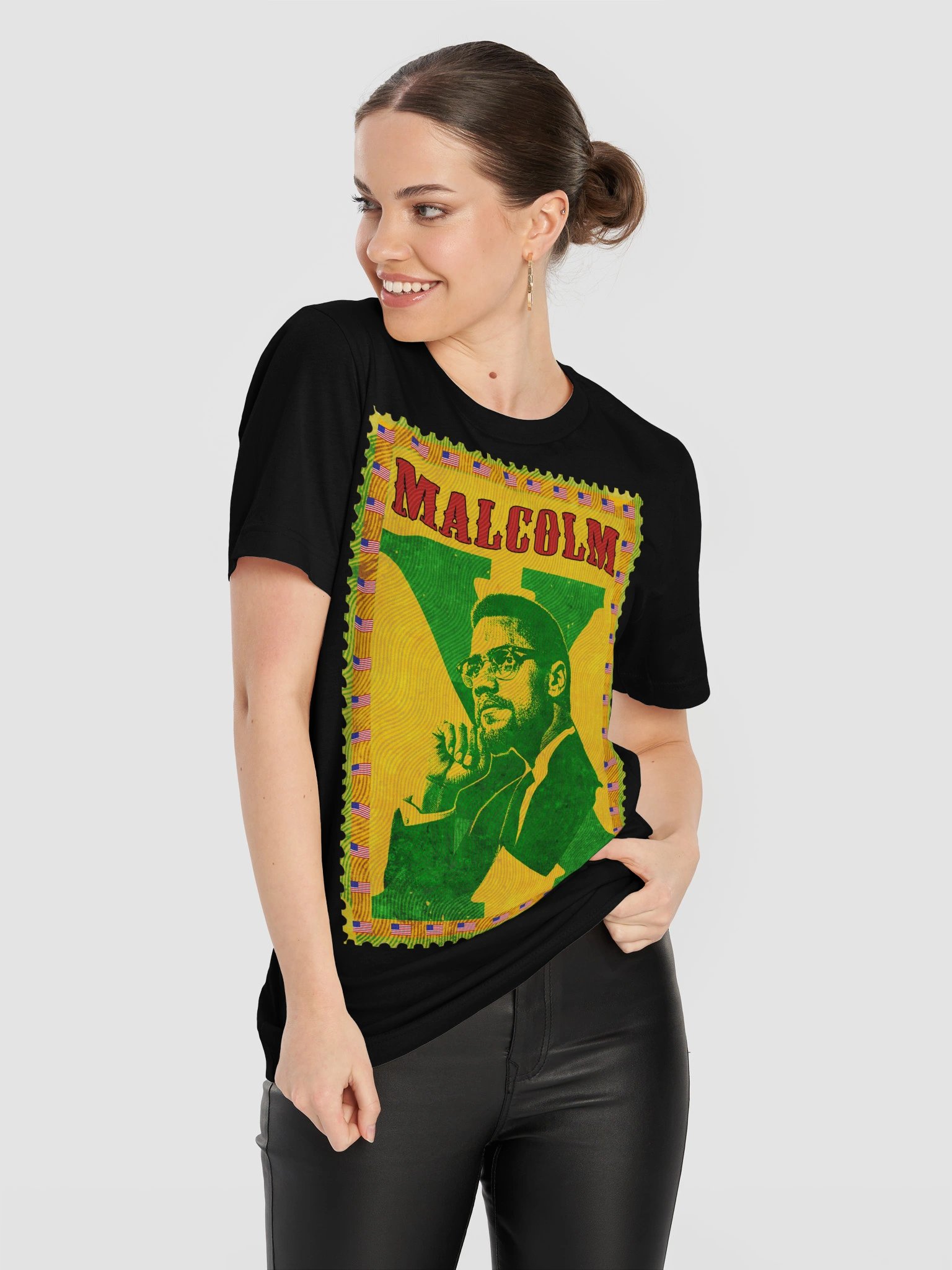 Malcolm X vintage postage stamp tee product image (106)
