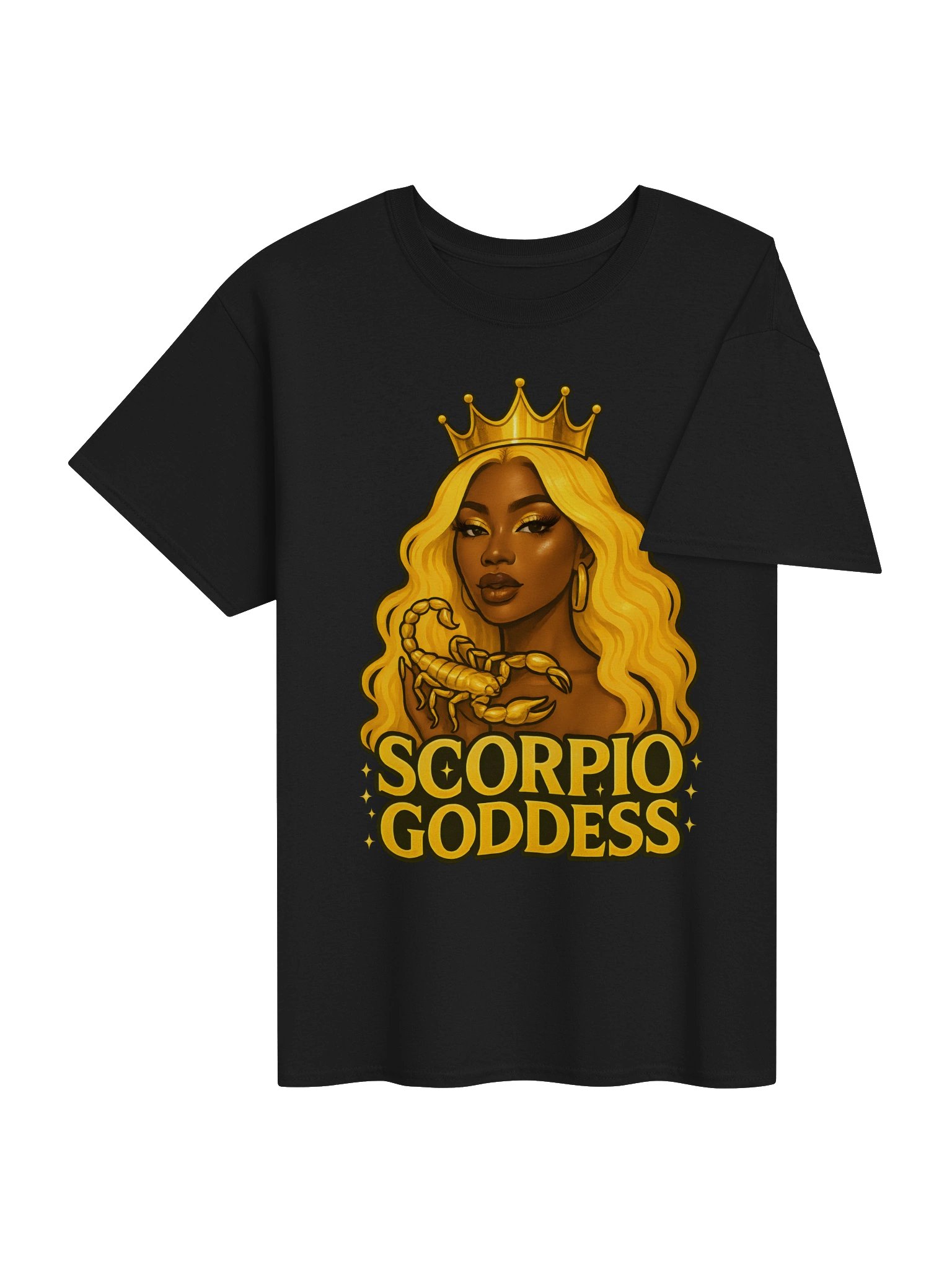 Scorpio Goddess Gold Zodiac Tee product image (42)