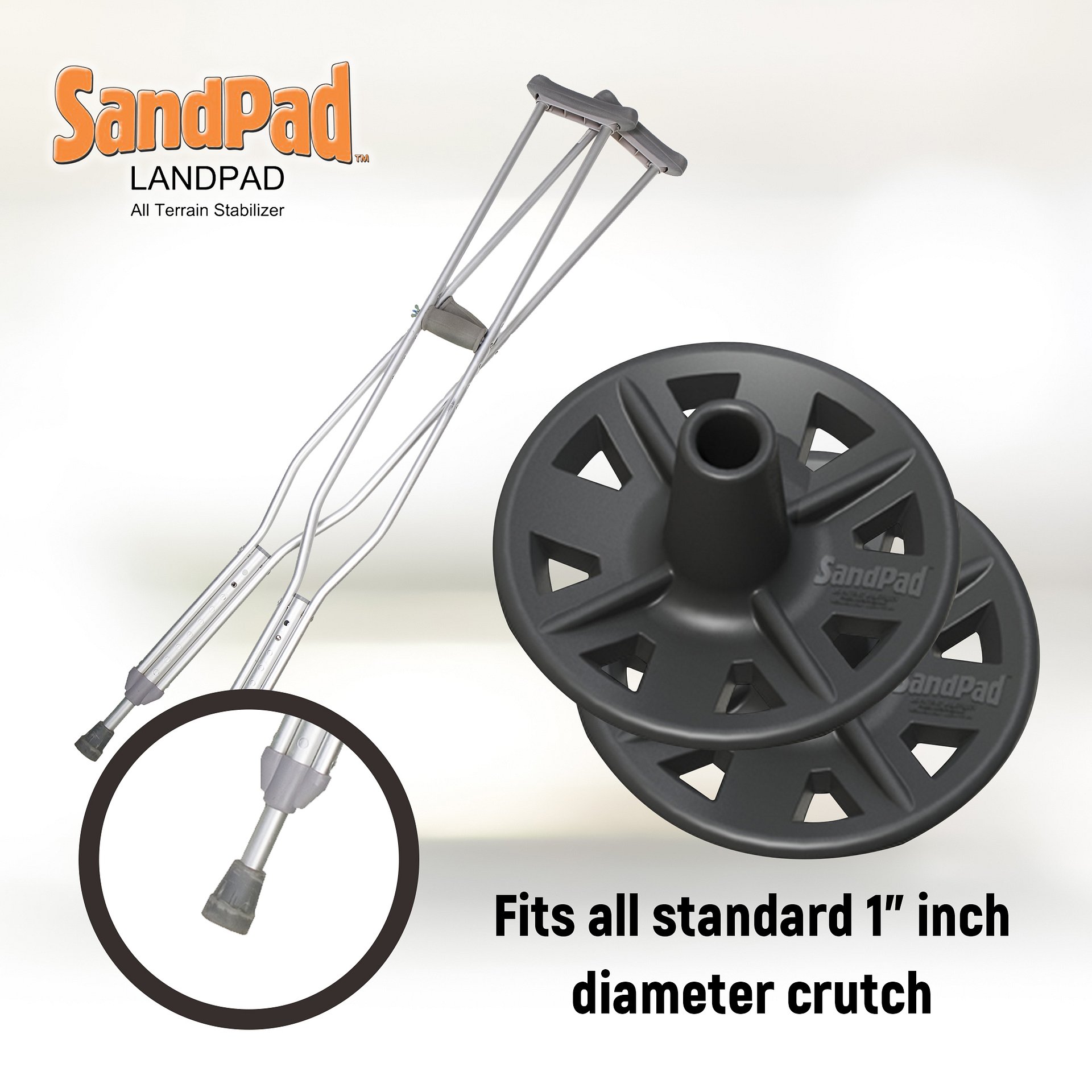 SandPad LandPad Crutch Tip Pair product image (2)