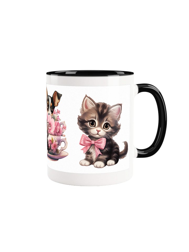 Cute Kitten Mug with Pink Bow product image (4)