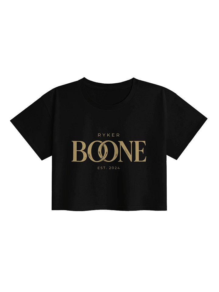 Ryker Boone "When The Lights Go Gold" Women's Crop Top (Gold Logo) product image (1)