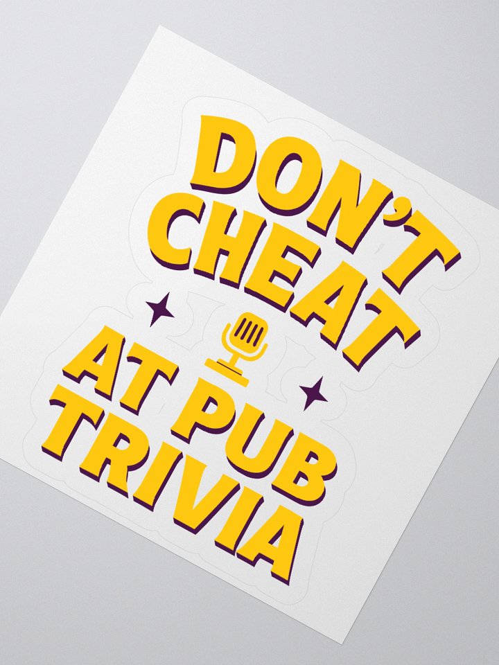 Don't Cheat Stickers product image (2)