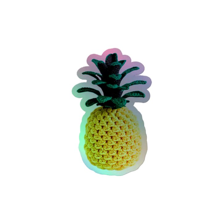 CozyAvocado Kiss-Cut Holographic Sticker Sheet Pineapple #2 product image (2)