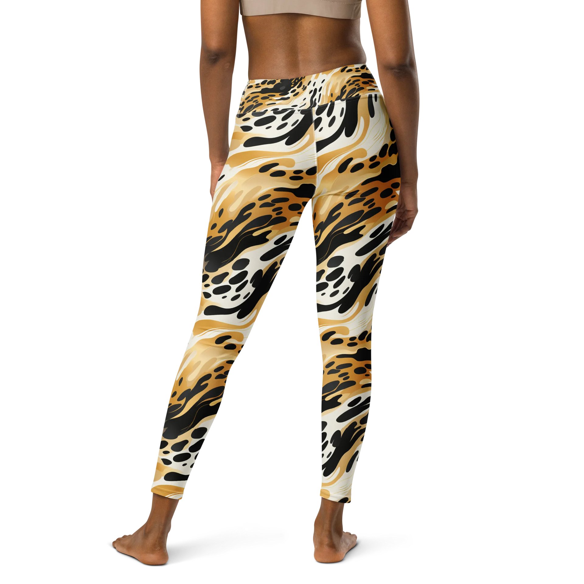 Tiger Stripes Leggings - Wild Orange, Black & White Pattern product image (2)