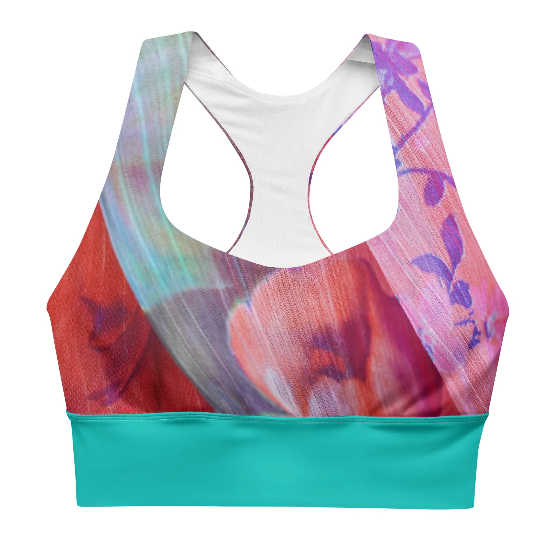 Paradise Breeze Iris Blue Recycled Longline Sports Bra product image (1)