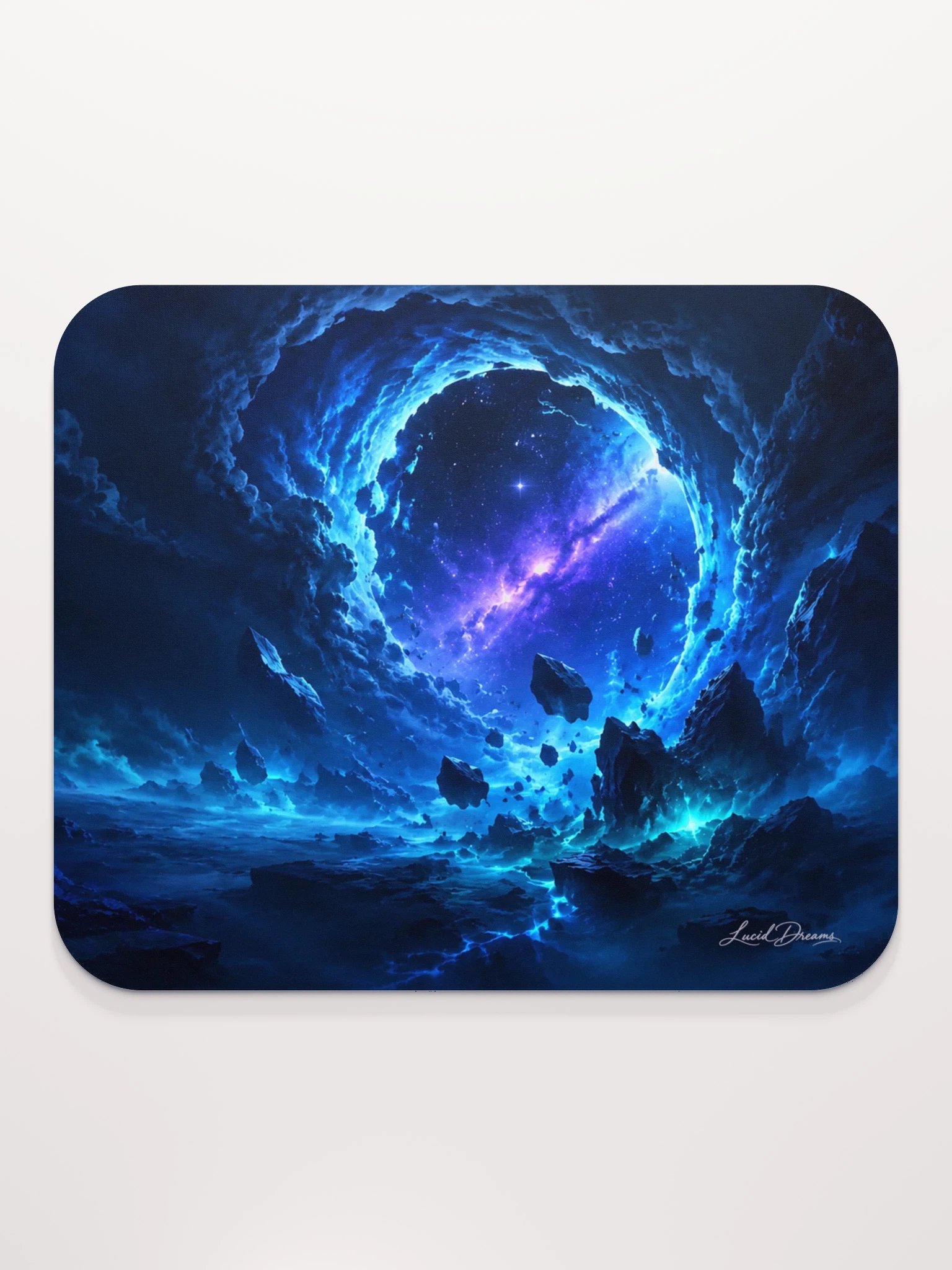Blue Cosmic Vortex Mousepad product image (2)