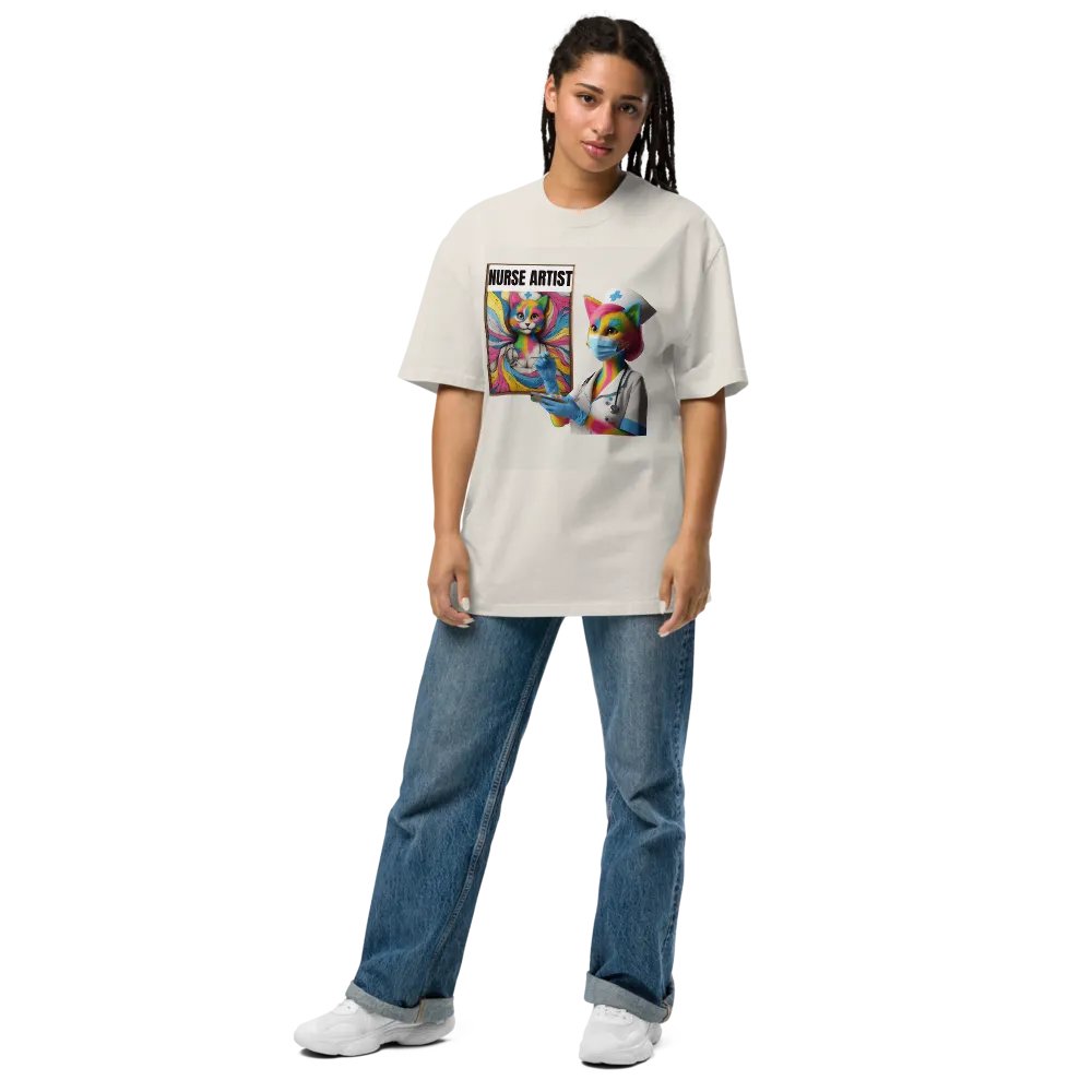 Rainbow Nurse Artist Faded T-Shirt product image (21)