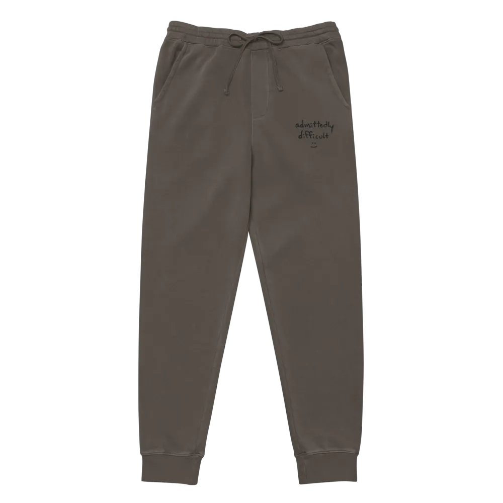 admittedly difficult (black thread) pigment dyed sweatpants product image (3)