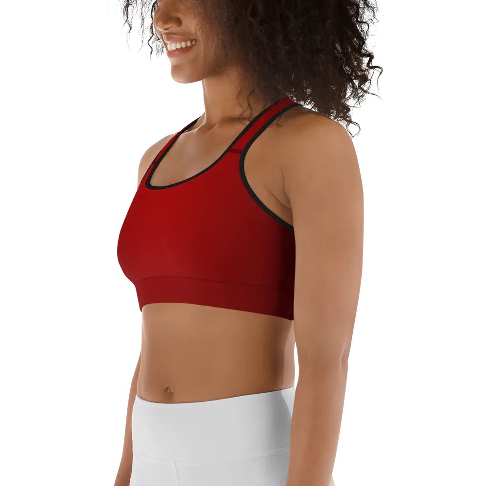 Red Gradient Power Sports Bra product image (5)