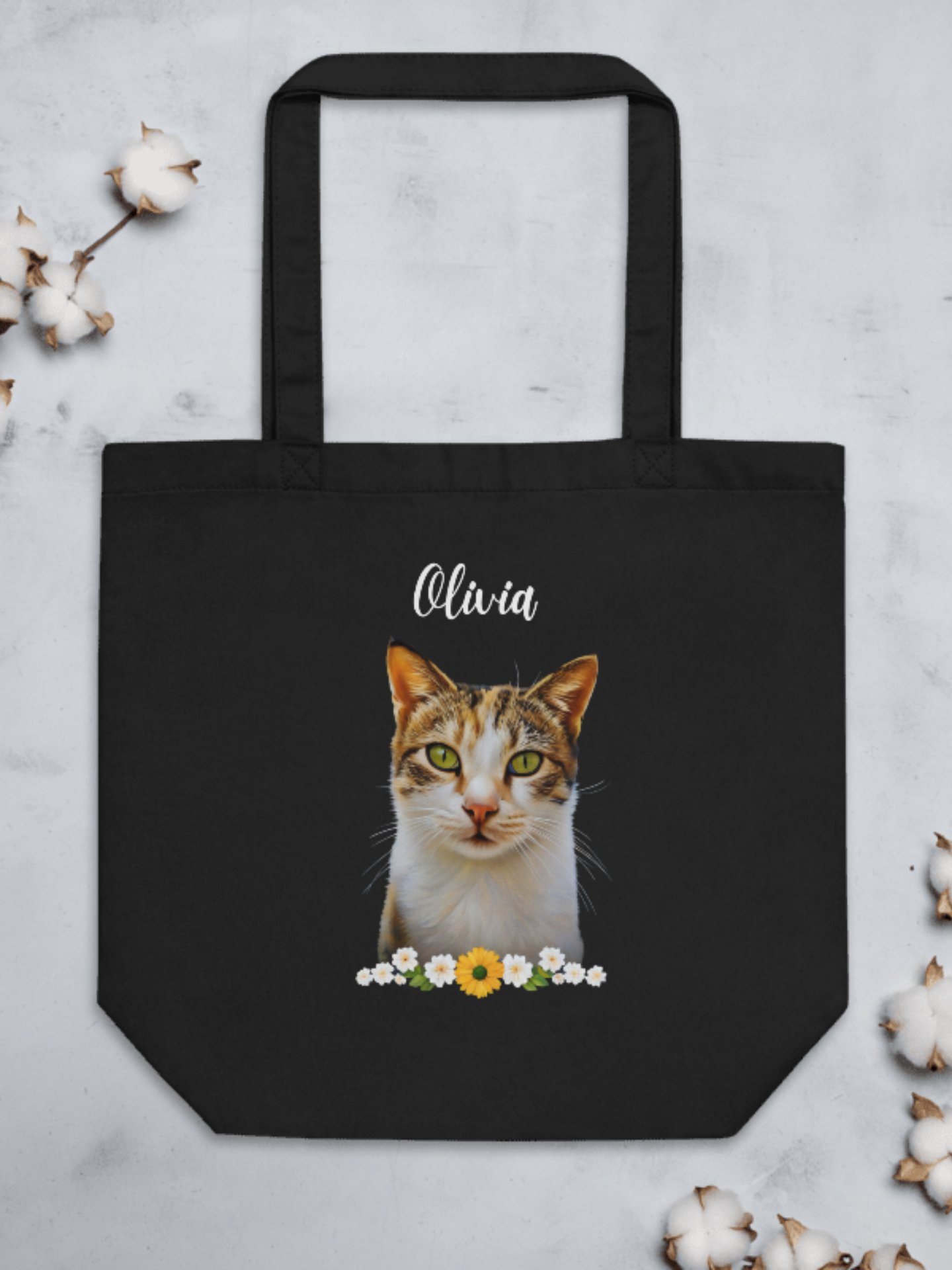 YOUR CAT! / ECONSCIOUS ECO-FRIENDLY TOTE BAG WITH PERSONALIZED NAME product image (2)