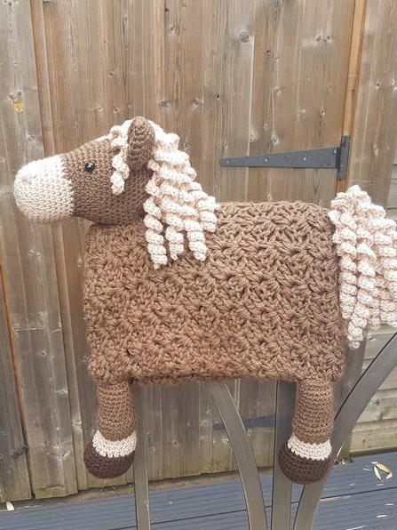Farm Horse Baby Blanket Crochet Pattern - 3in1 Pony Toy PDF Pattern - Crafting Happiness product image (2)