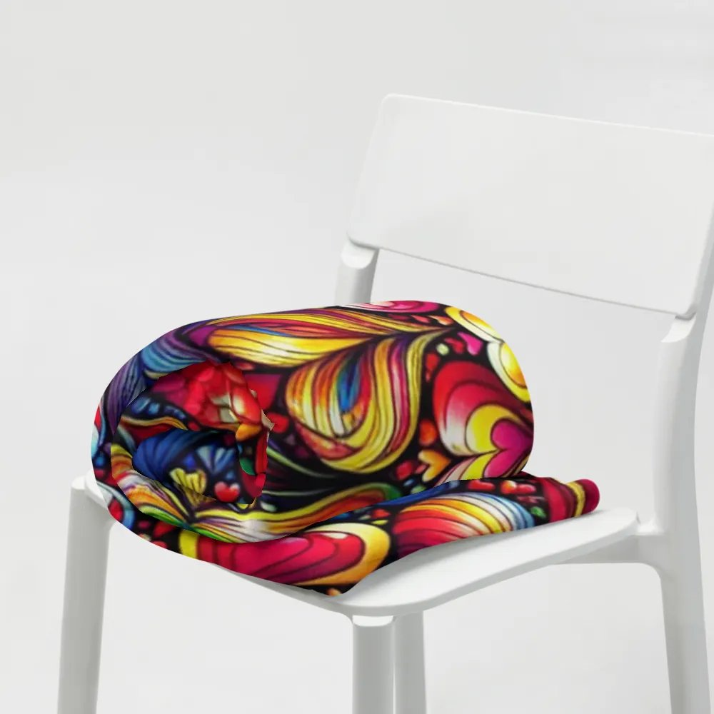 Vibrant Technicolor Hearts Throw Blanket product image (9)