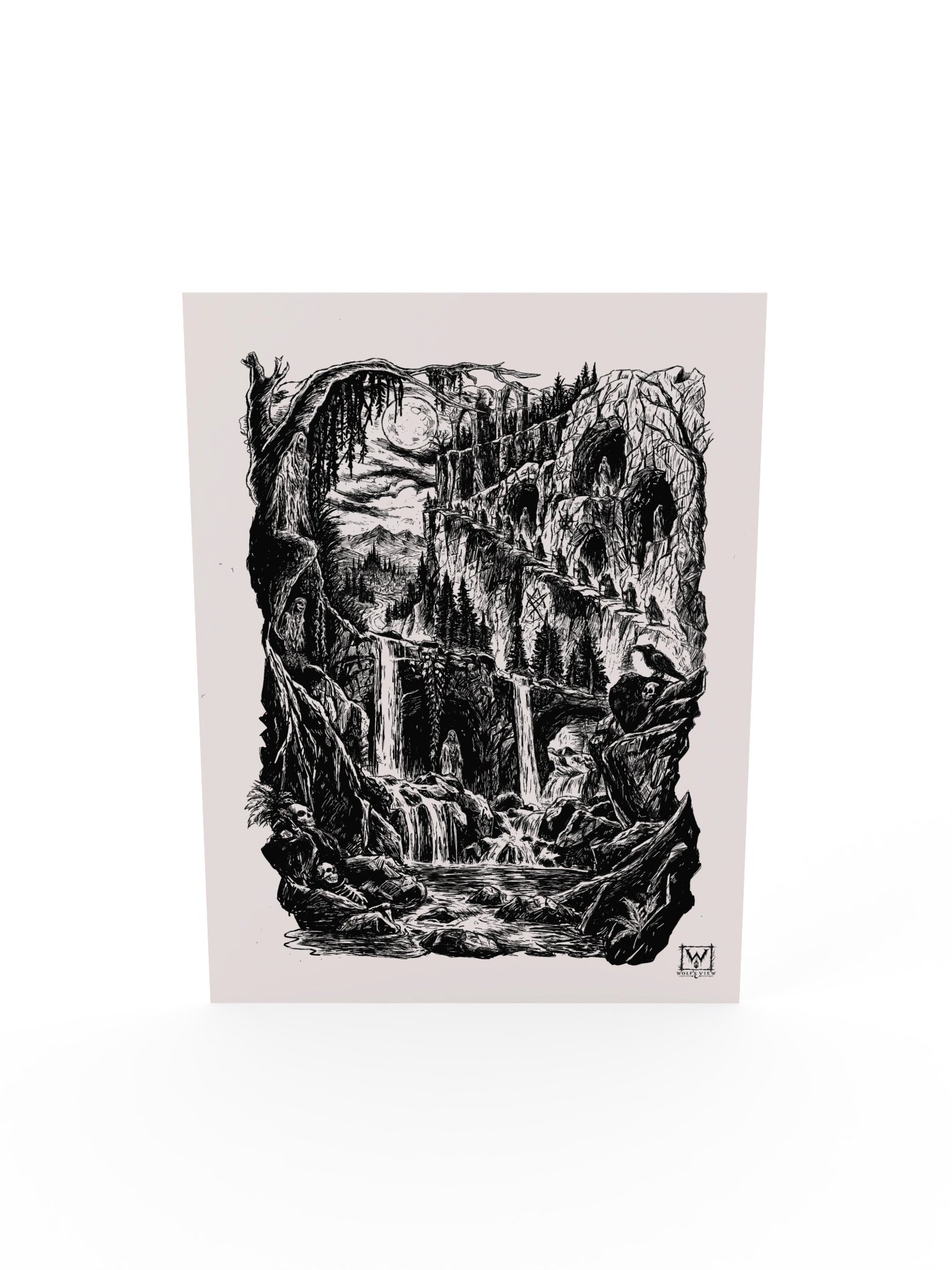 Of Magic, Moons, and Legends — Black and White Print product image (6)