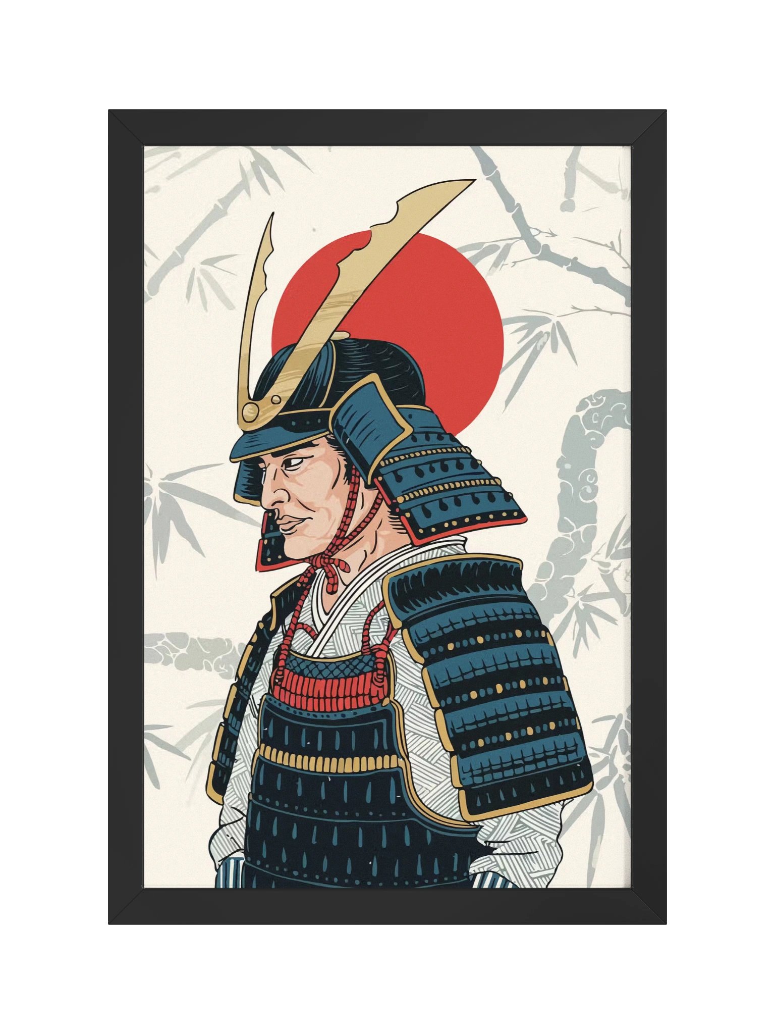 SAMURAI Wood Framed Matte Poster product image (1)