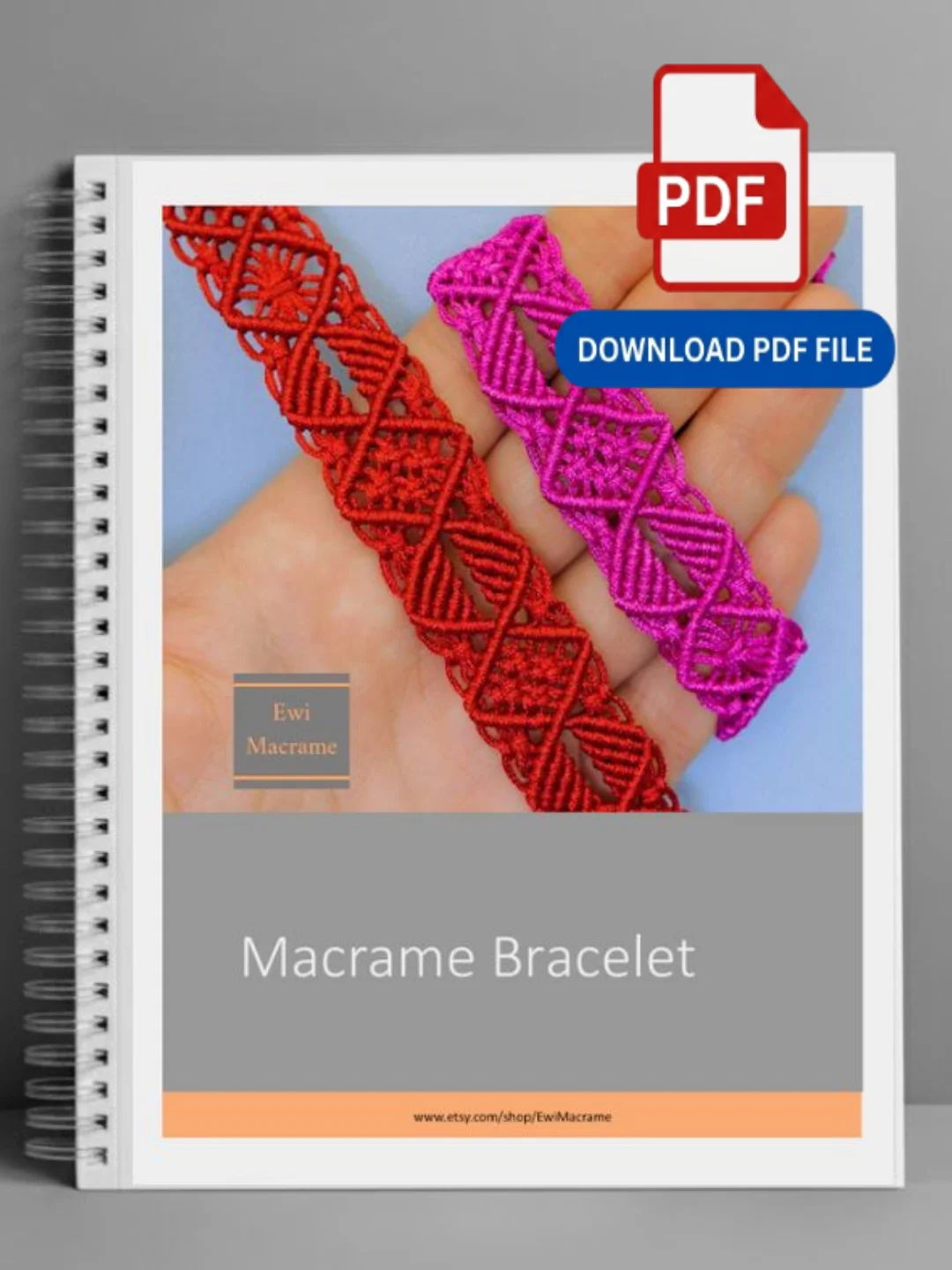 Micro Macrame Bracelet & Bookmark – Photo Tutorial product image (1)