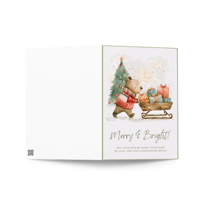 Merry & Bright Bear Holiday Card product image (5)