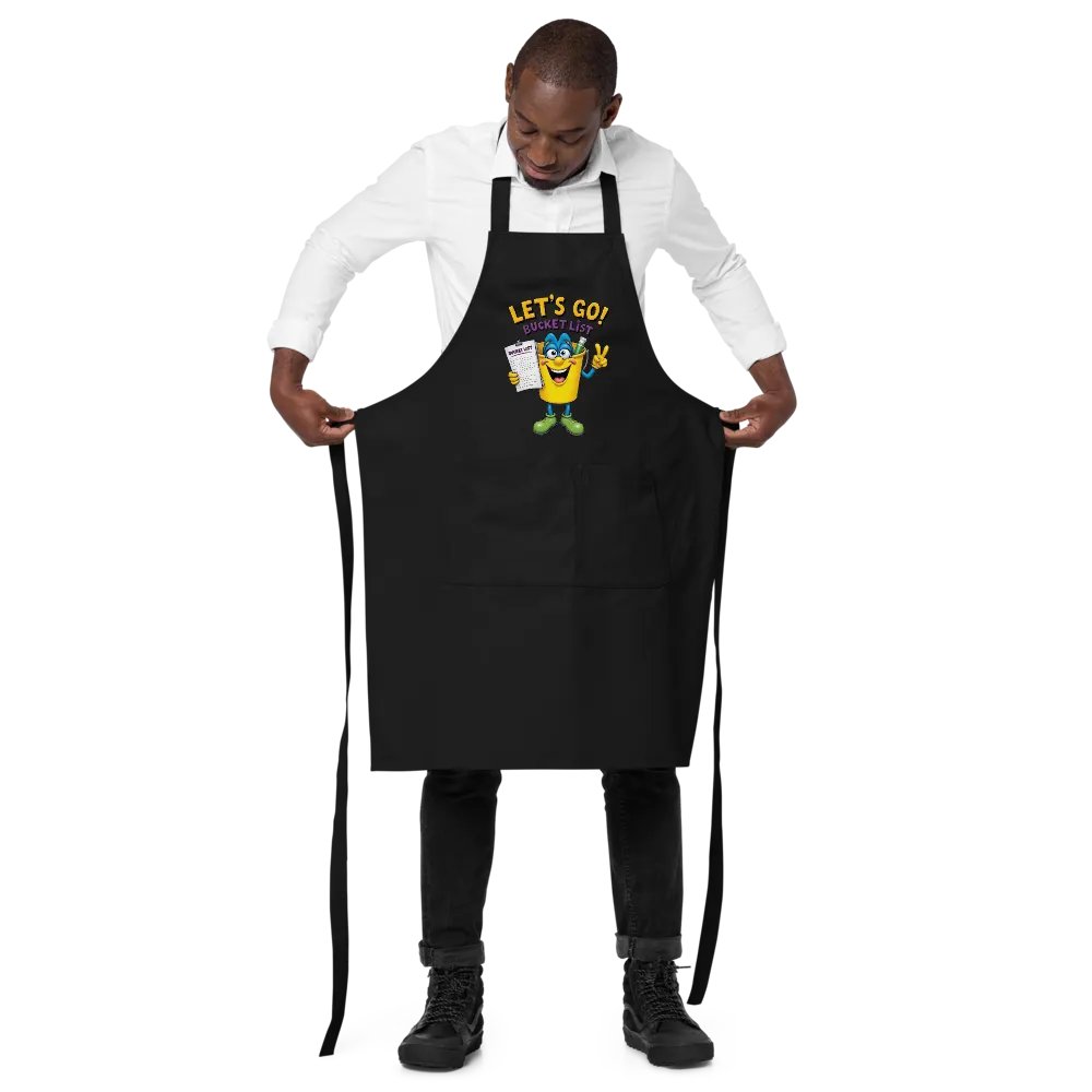 Let's Go! Bucket List Cartoon Character Apron product image (5)