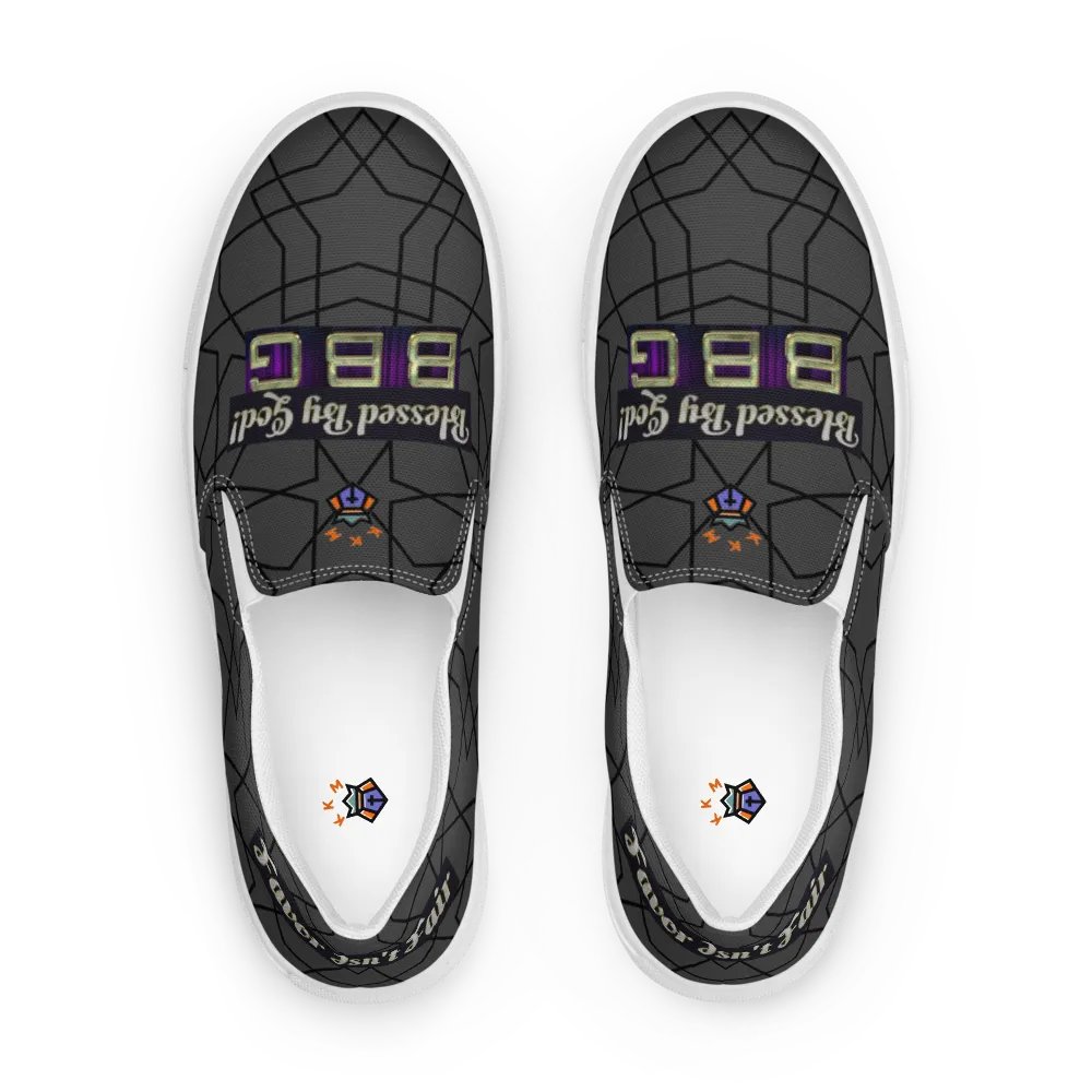 BBG Dark Grey & Black Men's Slip Ons product image (1)