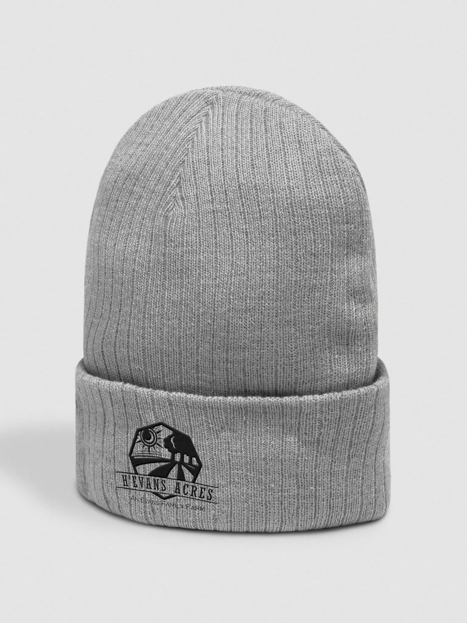 H'Evans Acres Black Logo Beanie product image (2)