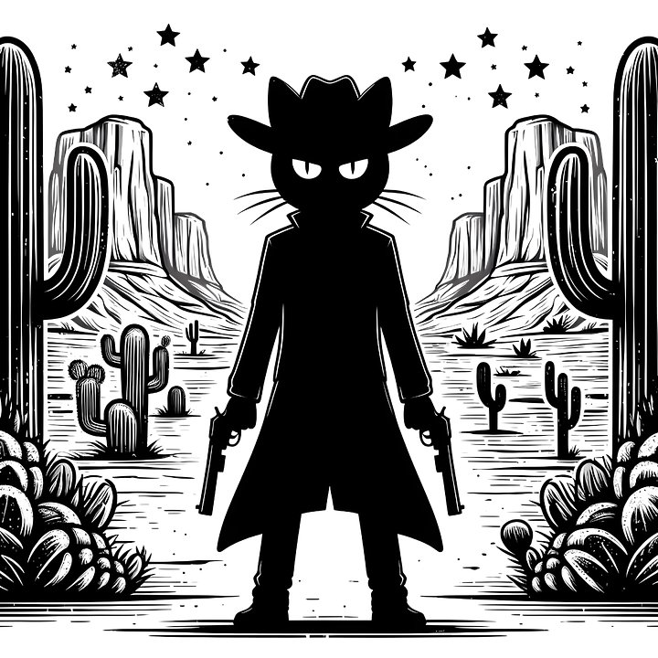 Cat Cowboy Silhouette product image (2)