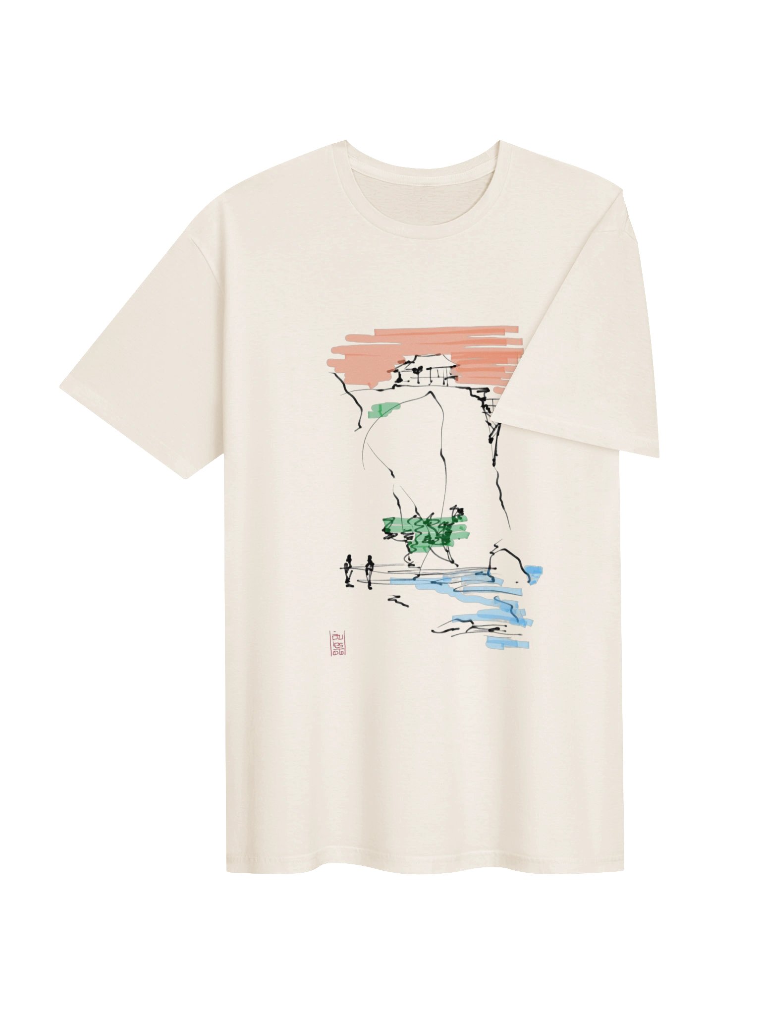 Bali in Lines | Abstract Travel Sketch Tee product image (5)