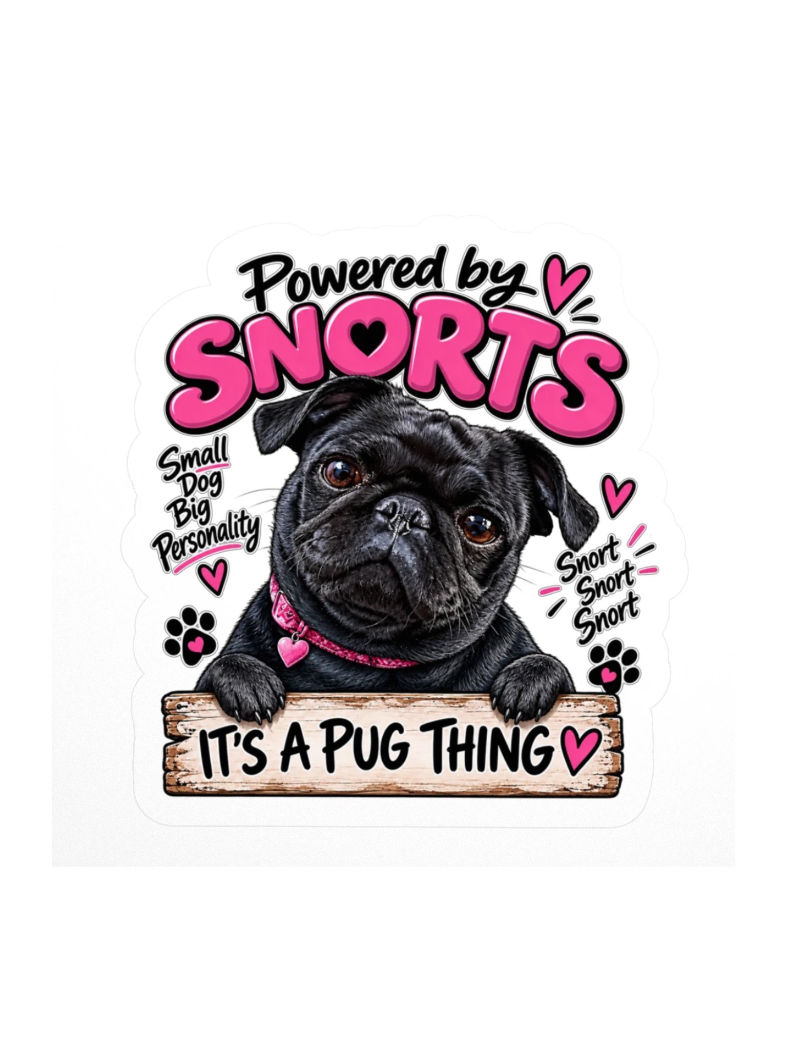 Powered By Snorts Kiss-Cut Sticker product image (1)