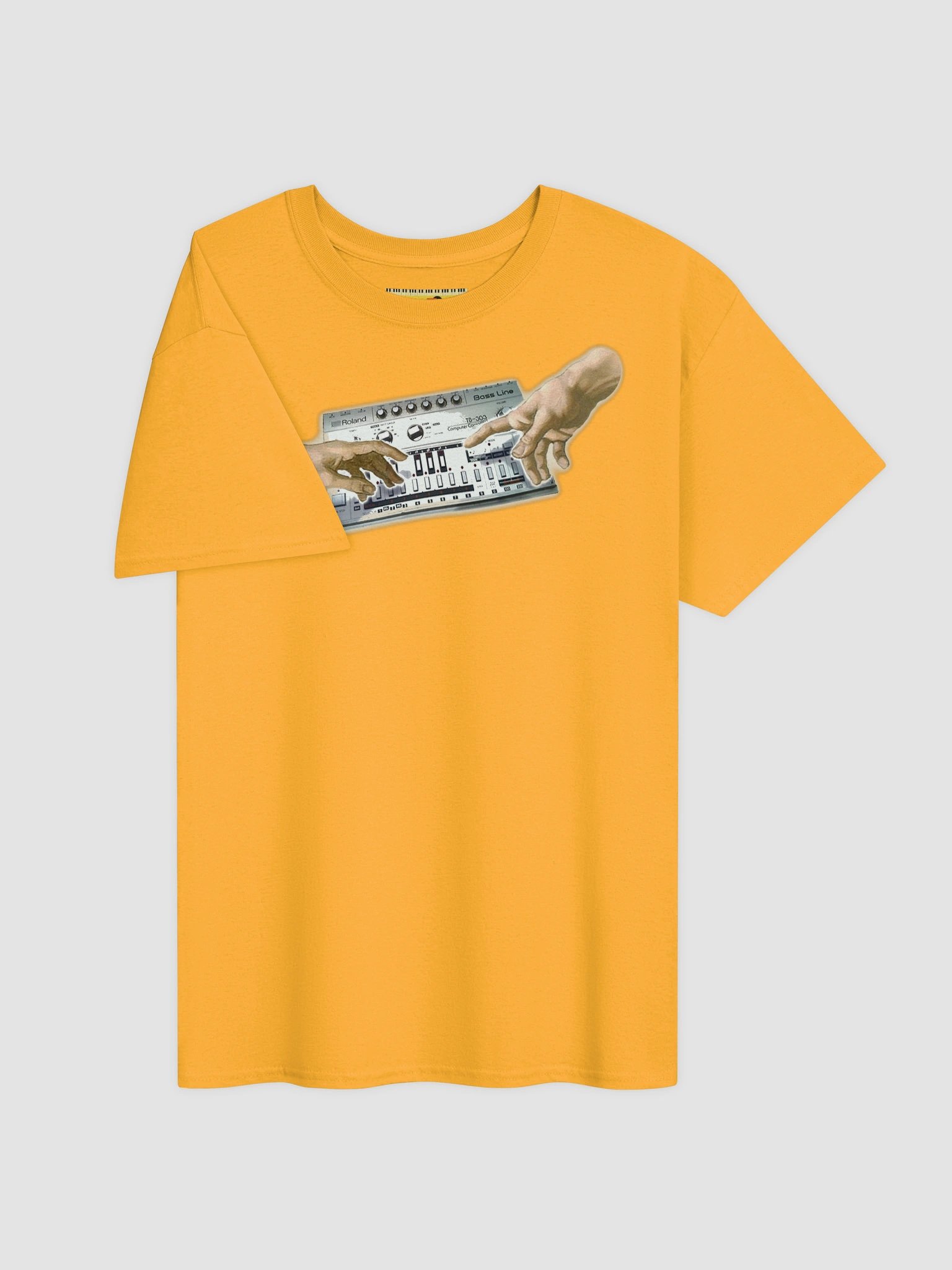 The creation (tb-3-0-3 tribute), classic synth Tribute by Frank Fonik, Techno EDM Unisex t-shirt product image (4)