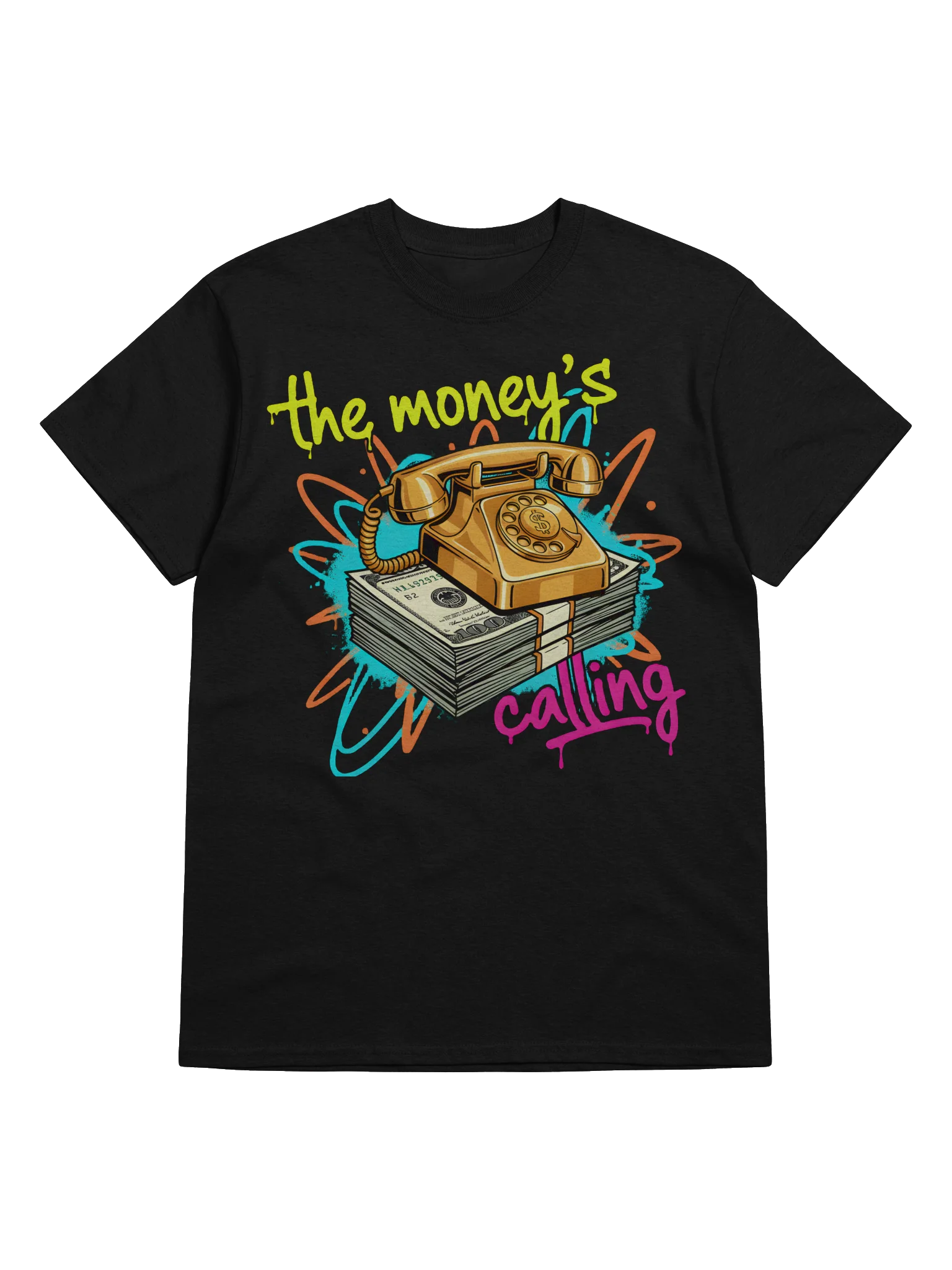 Money's Calling Golden Phone T-Shirt product image (5)