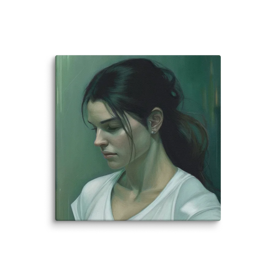 ART BY TIM: "Abigail" Melancholic Portrait Painting (Canvas Print) product image (1)