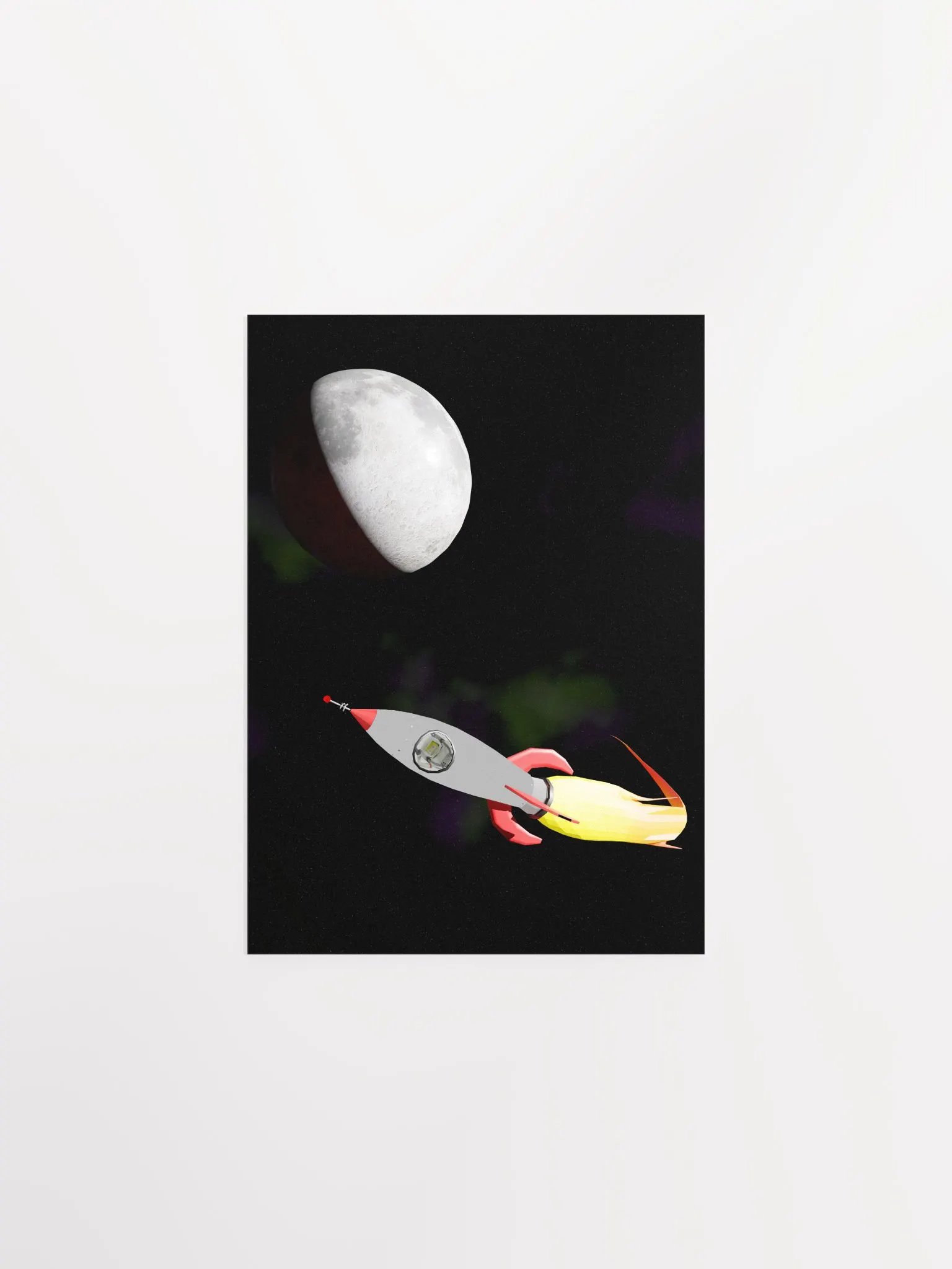 to the moon matte paper poster product image (1)