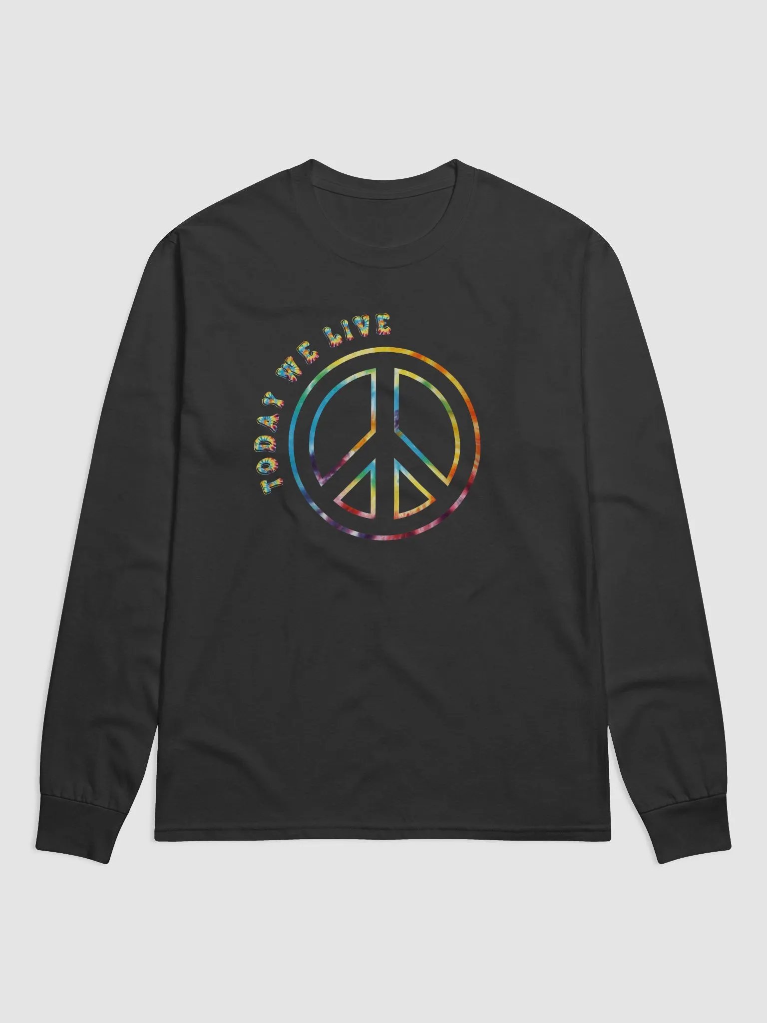 Peace symbol tie-die long sleeve product image (1)