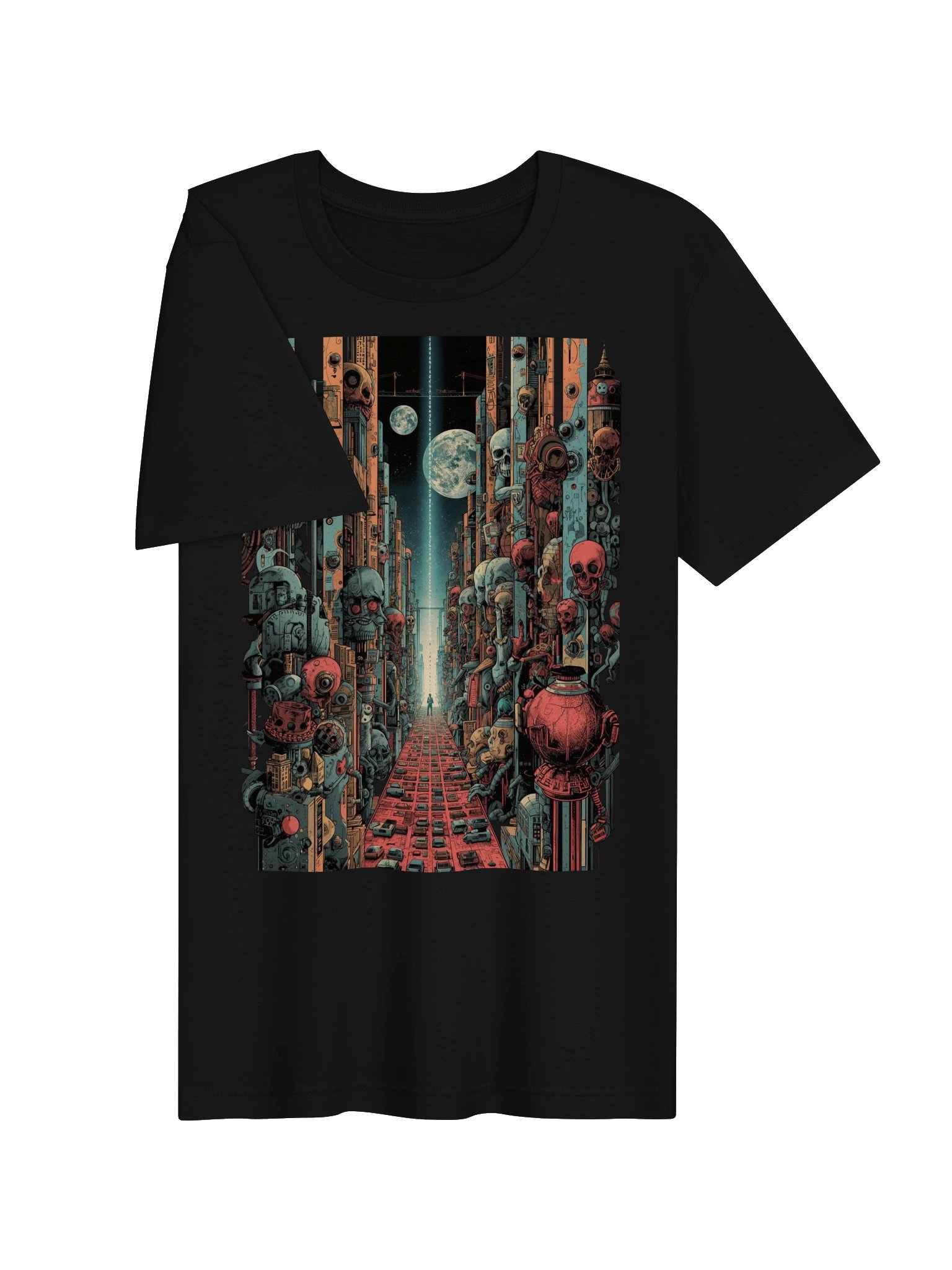 Dystopian Neon Cityscape Lightweight T-Shirt product image (6)