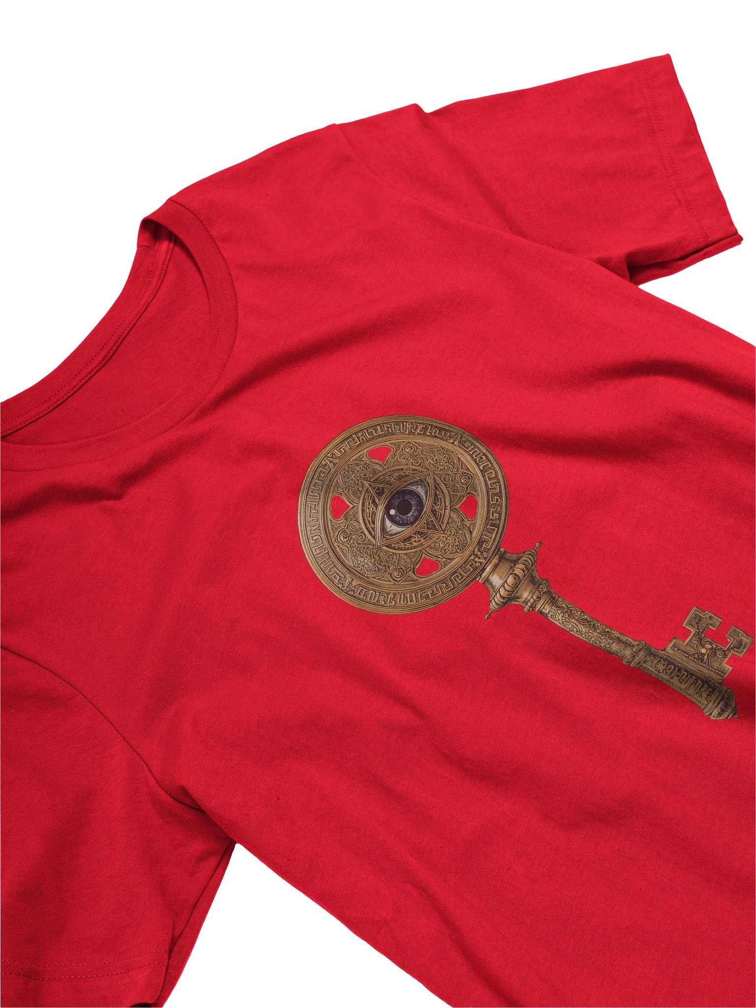 The Gatekeeper’s Key Classic T-Shirt – Front & Back Print | Red | Bella+Canvas 3001 product image (3)