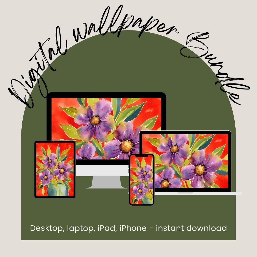 Lime & Lavender Heat Digital Wallpaper Bundle product image (10)