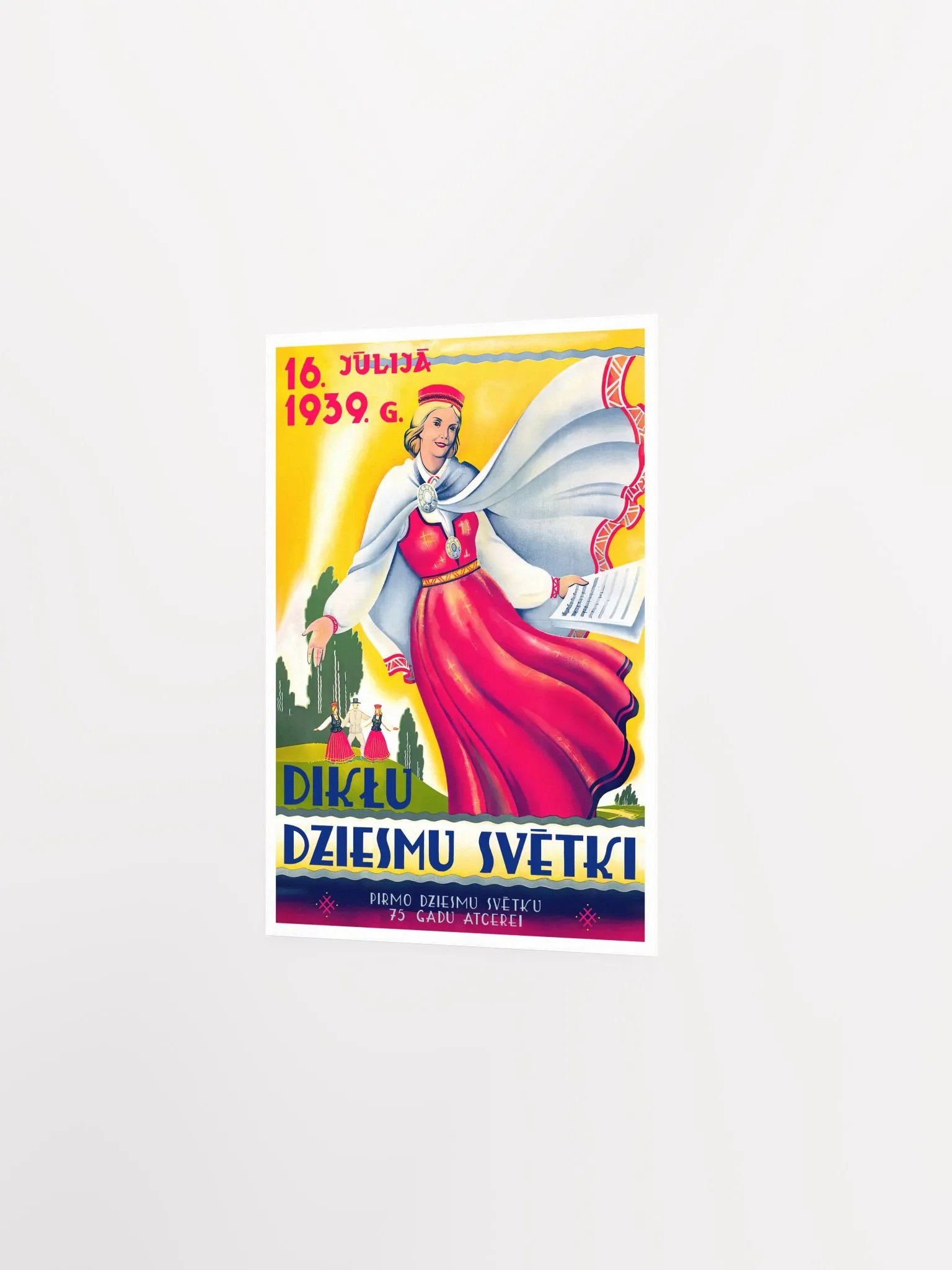 Latvia retro poster, 1939 — retro vintage travel poster, retro travel art, retro travel wall art product image (7)