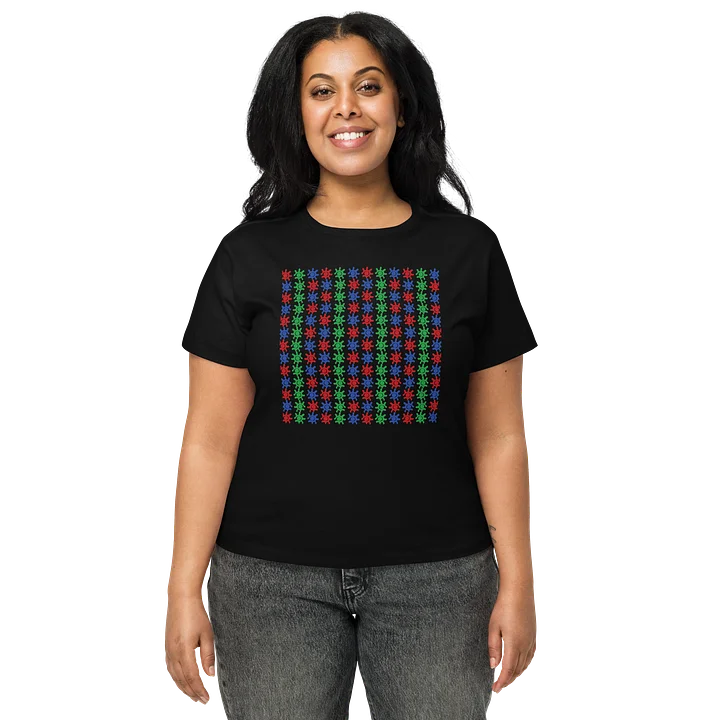 Odd Abstract Pattern Women's High-Waisted Tee product image (2)