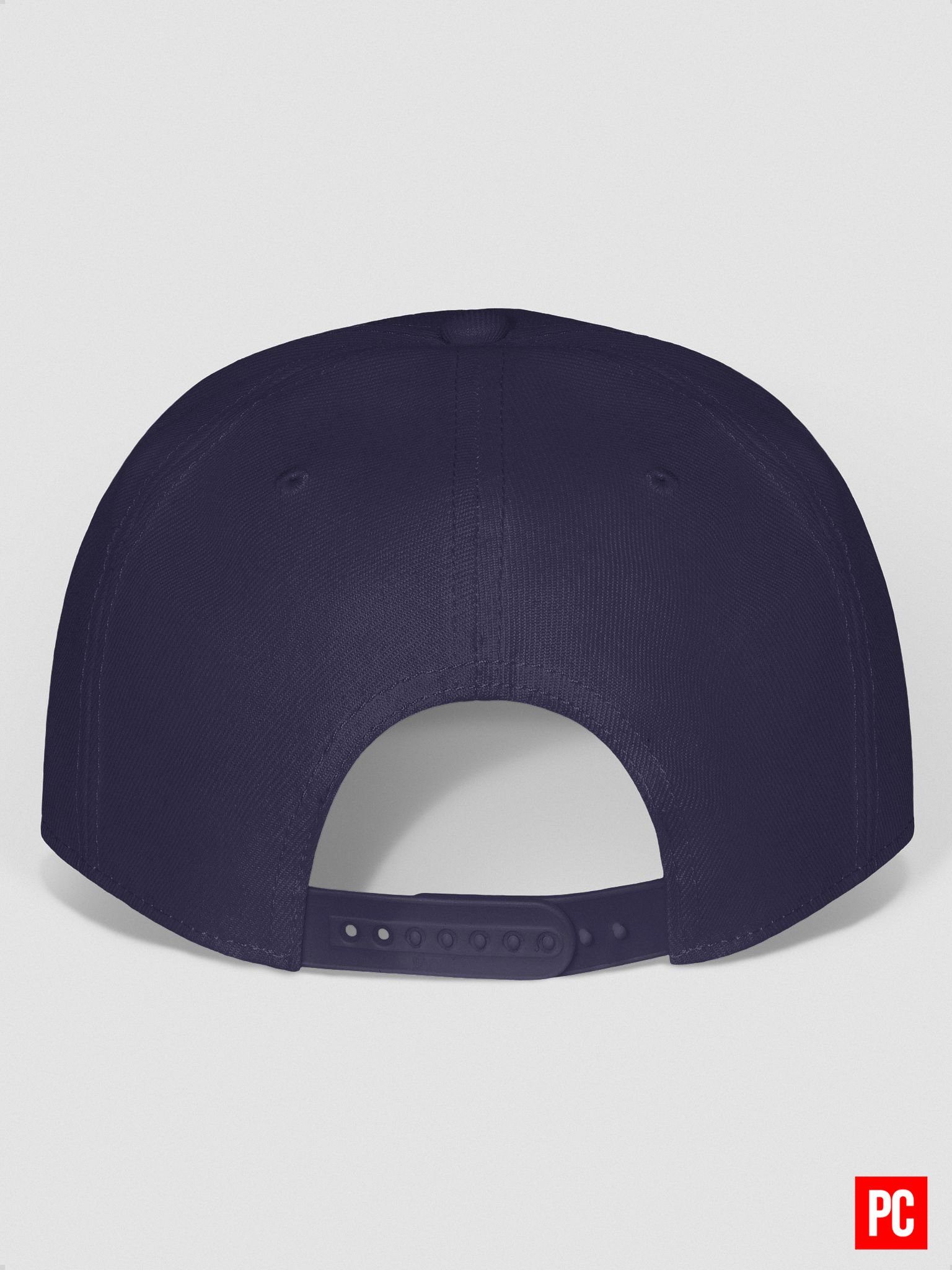 Plain Color Navy Wool Blend Snapback Cap product image (7)