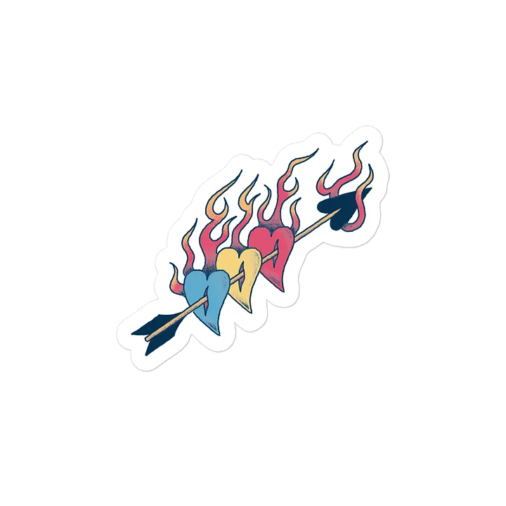 Pansexual Pride Hearts Decal product image (1)