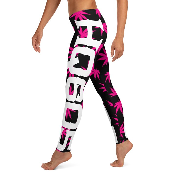 HempQuarters Pink Marijuana Leggings product image (1)