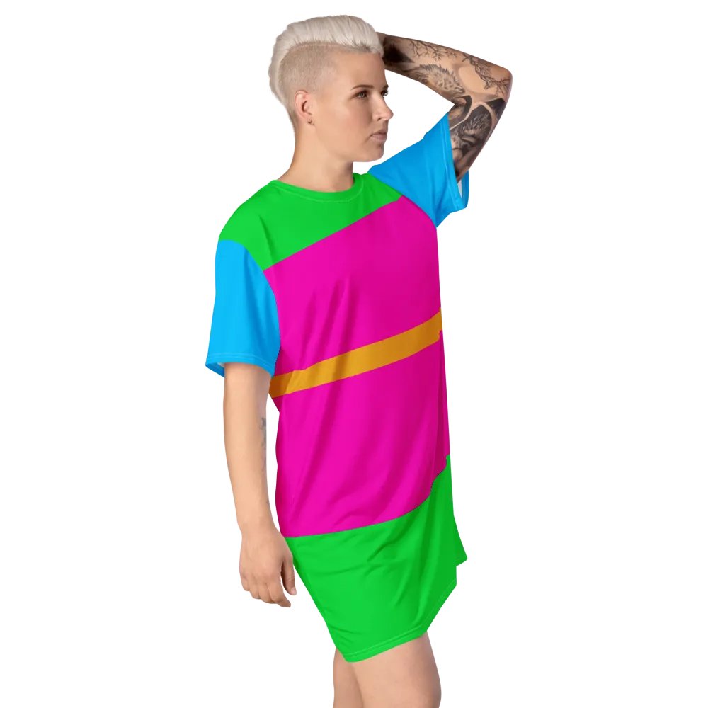color block t shirt dress Color Block T-Shirt Dress