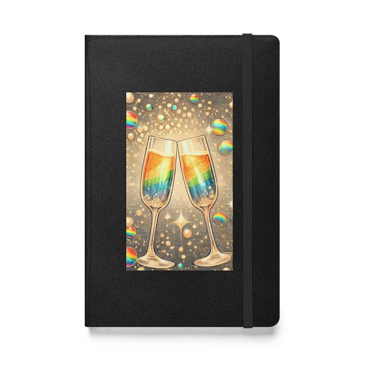 Rainbow Champagne Celebration Journal / Guestbook - BLACK product image (1)